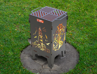 Lighthouse and Anchor Fire Pit Grill. DXF files for laser, plasma cutting