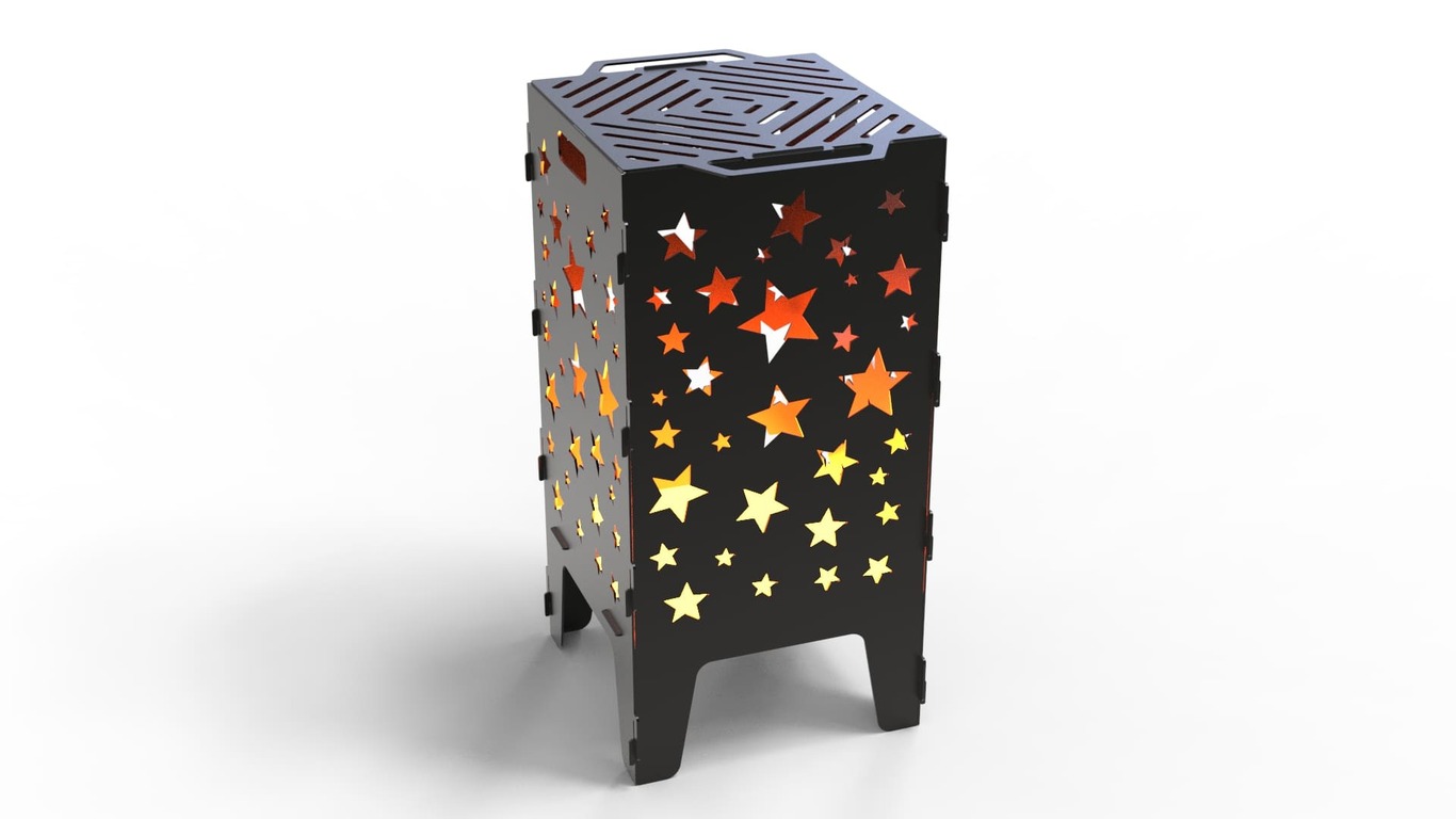 Stars Fire Pit Grill. DXF files for laser, plasma cutting. Фото 5