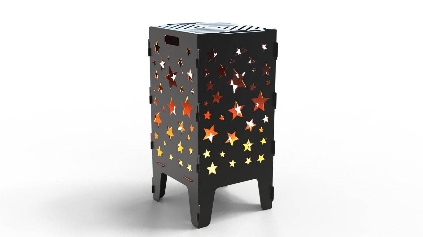 Stars Fire Pit Grill. DXF files for laser, plasma cutting. Фото 7