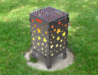 Stars Fire Pit Grill. DXF files for laser, plasma cutting
