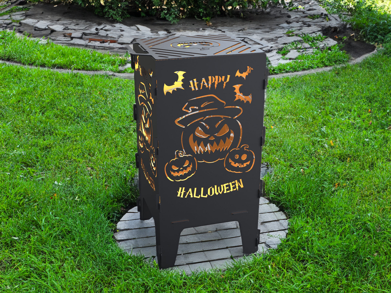 Halloween Fire Pit Grill. DXF files for laser, plasma cutting