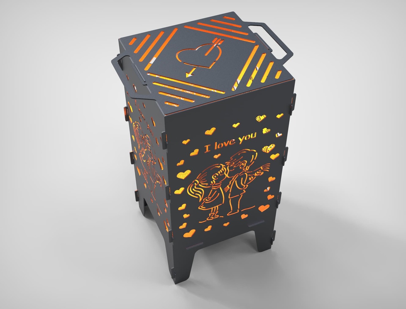 Romantic Fire Pit Grill. DXF files for laser, plasma cutting. Фото 5
