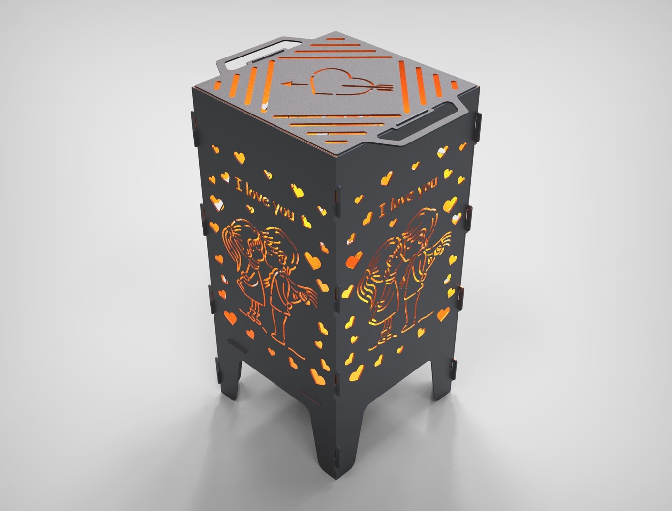 Romantic Fire Pit Grill. DXF files for laser, plasma cutting. Фото 7