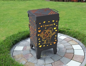 Romantic Fire Pit Grill. DXF files for laser, plasma cutting