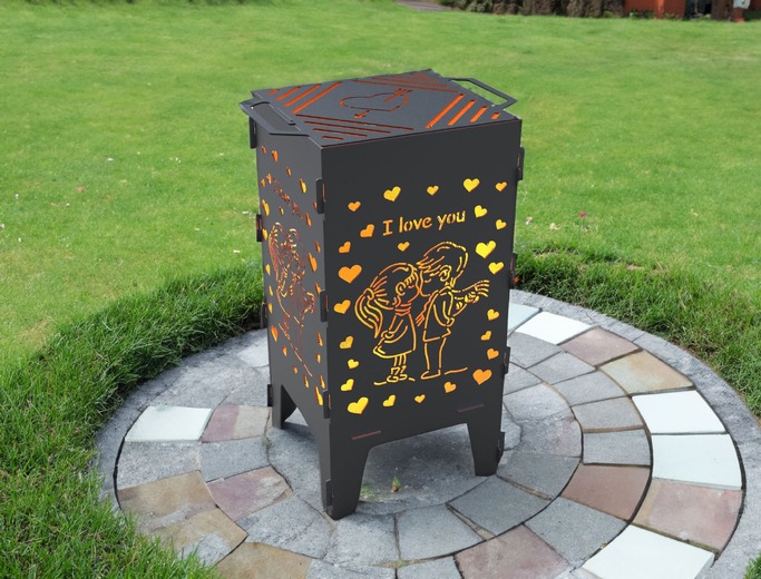 Romantic Fire Pit Grill. DXF files for laser, plasma cutting