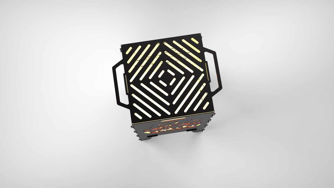 Mountains Fire Pit Grill. DXF files for laser, plasma cutting. Фото 7
