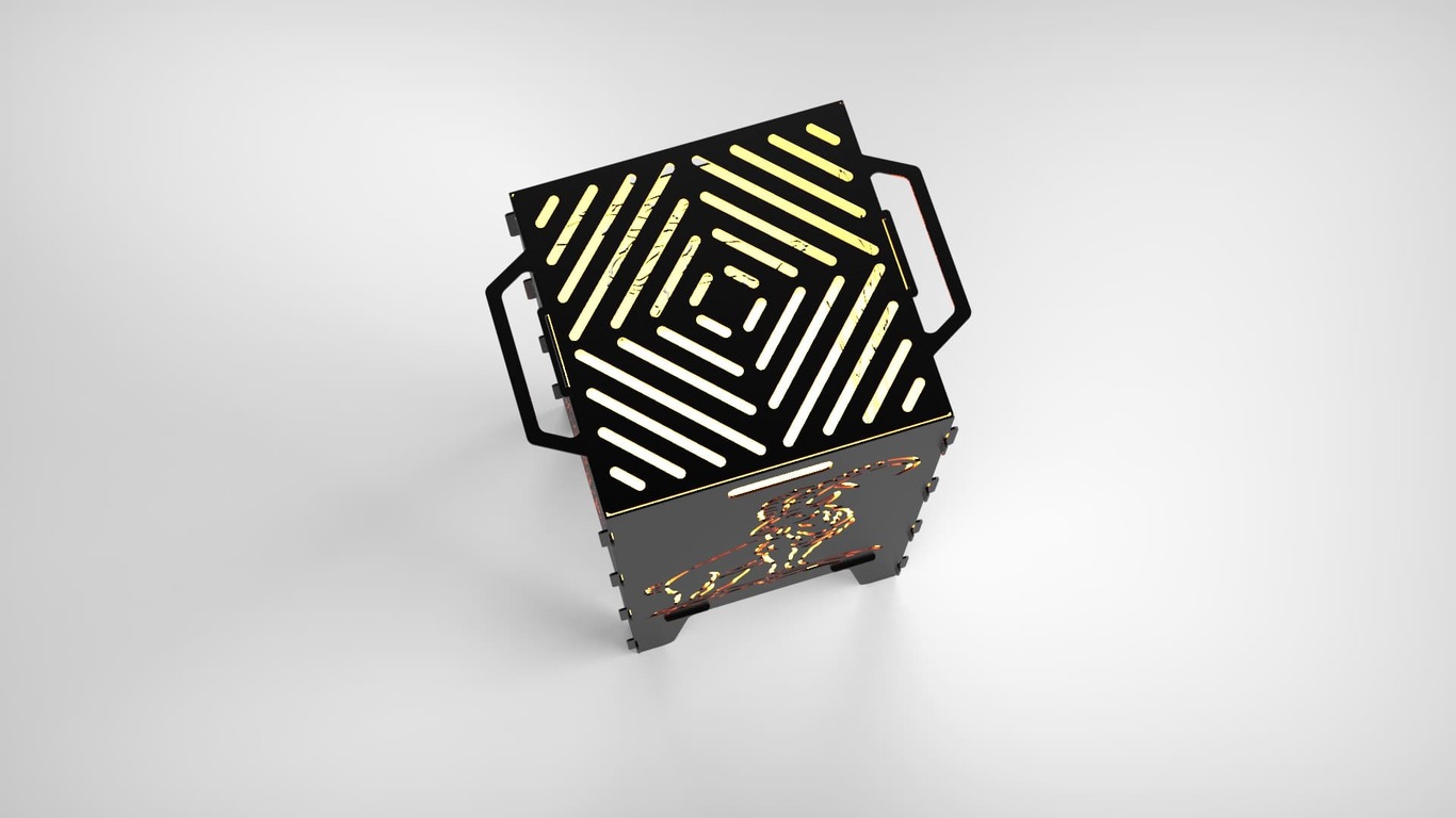 Wild Goat Fire Pit Grill. DXF files for laser, plasma cutting. Фото 7