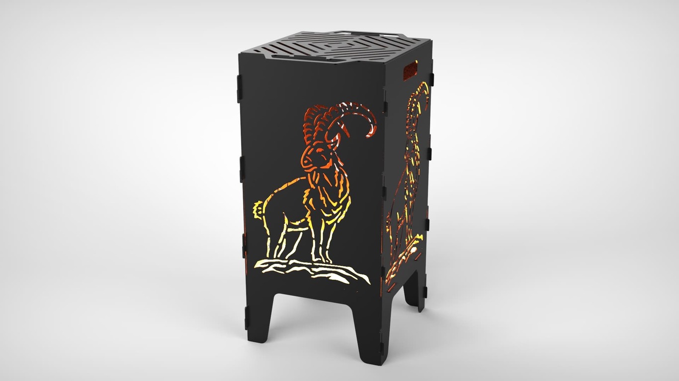 Wild Goat Fire Pit Grill. DXF files for laser, plasma cutting. Фото 6