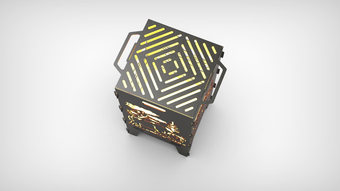 Bison Fire Pit Grill. DXF files for laser, plasma cutting. Фото 7