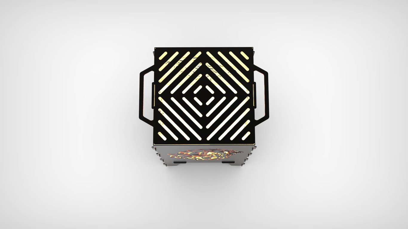 Lion Fire Pit Grill. DXF files for laser, plasma cutting. Фото 4