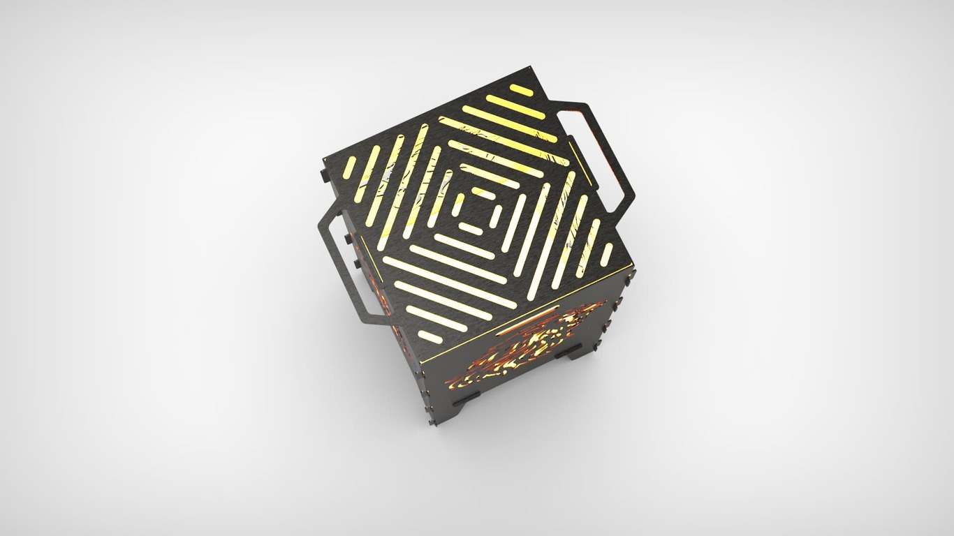Lion Fire Pit Grill. DXF files for laser, plasma cutting. Фото 9