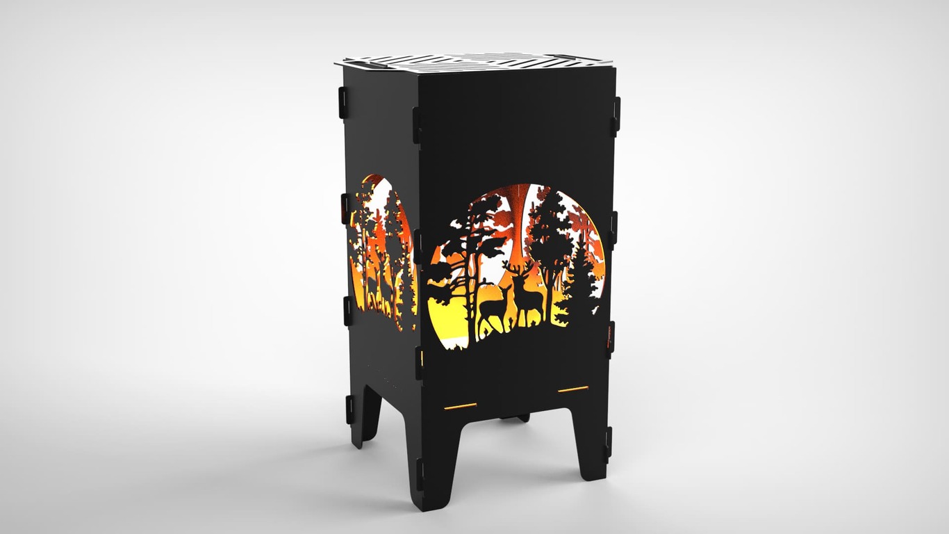Forest Fire Pit Grill. DXF files for laser, plasma cutting. Фото 2