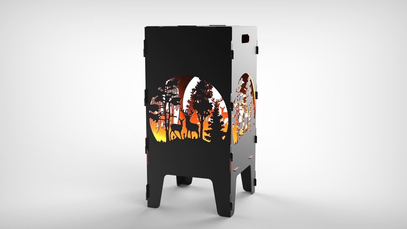 Forest Fire Pit Grill. DXF files for laser, plasma cutting. Фото 4