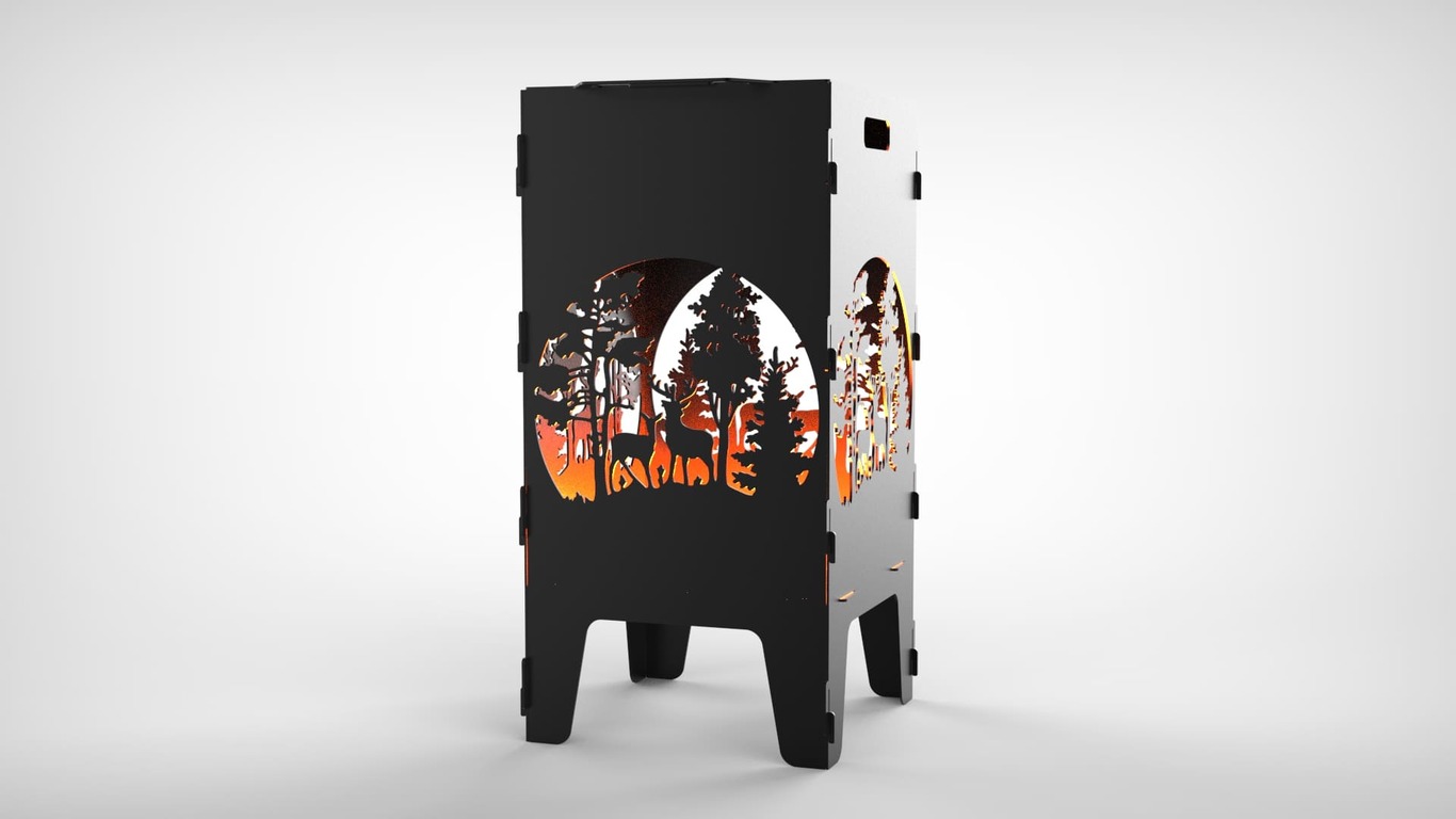 Forest Fire Pit Grill. DXF files for laser, plasma cutting. Фото 6