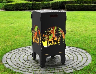 Forest Fire Pit Grill. DXF files for laser, plasma cutting