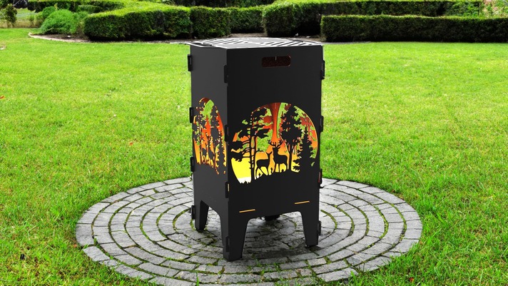 Forest Fire Pit Grill. DXF files for laser, plasma cutting