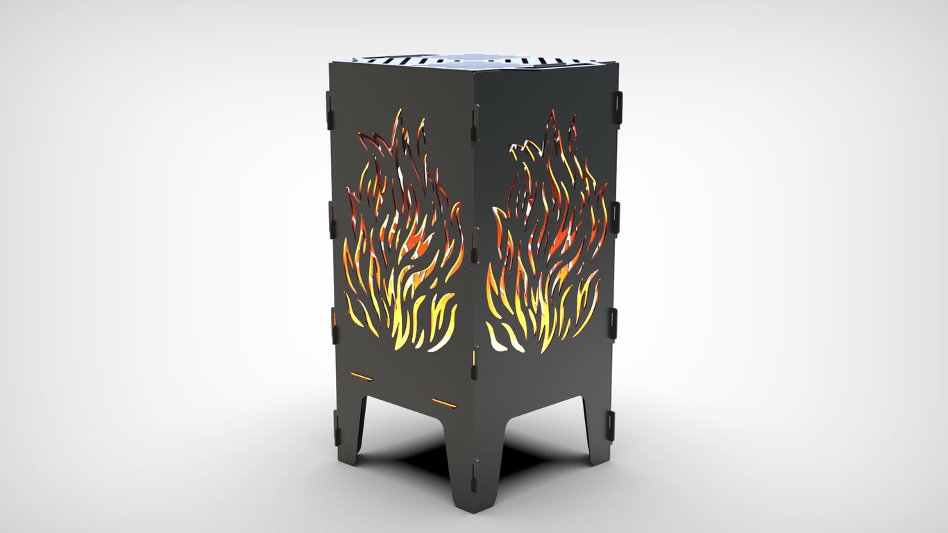 Fire Fire Pit Grill. DXF files for laser, plasma cutting. Фото 3