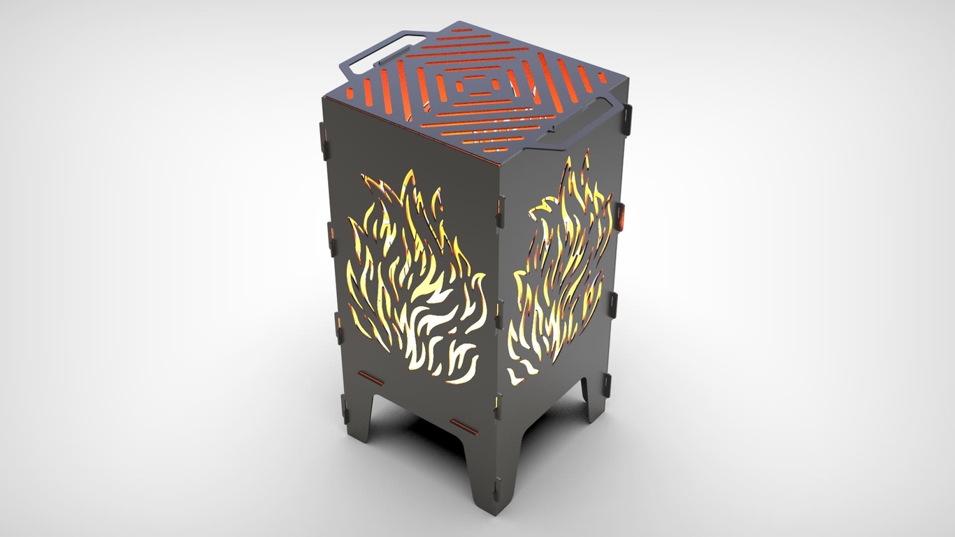 Fire Fire Pit Grill. DXF files for laser, plasma cutting. Фото 4