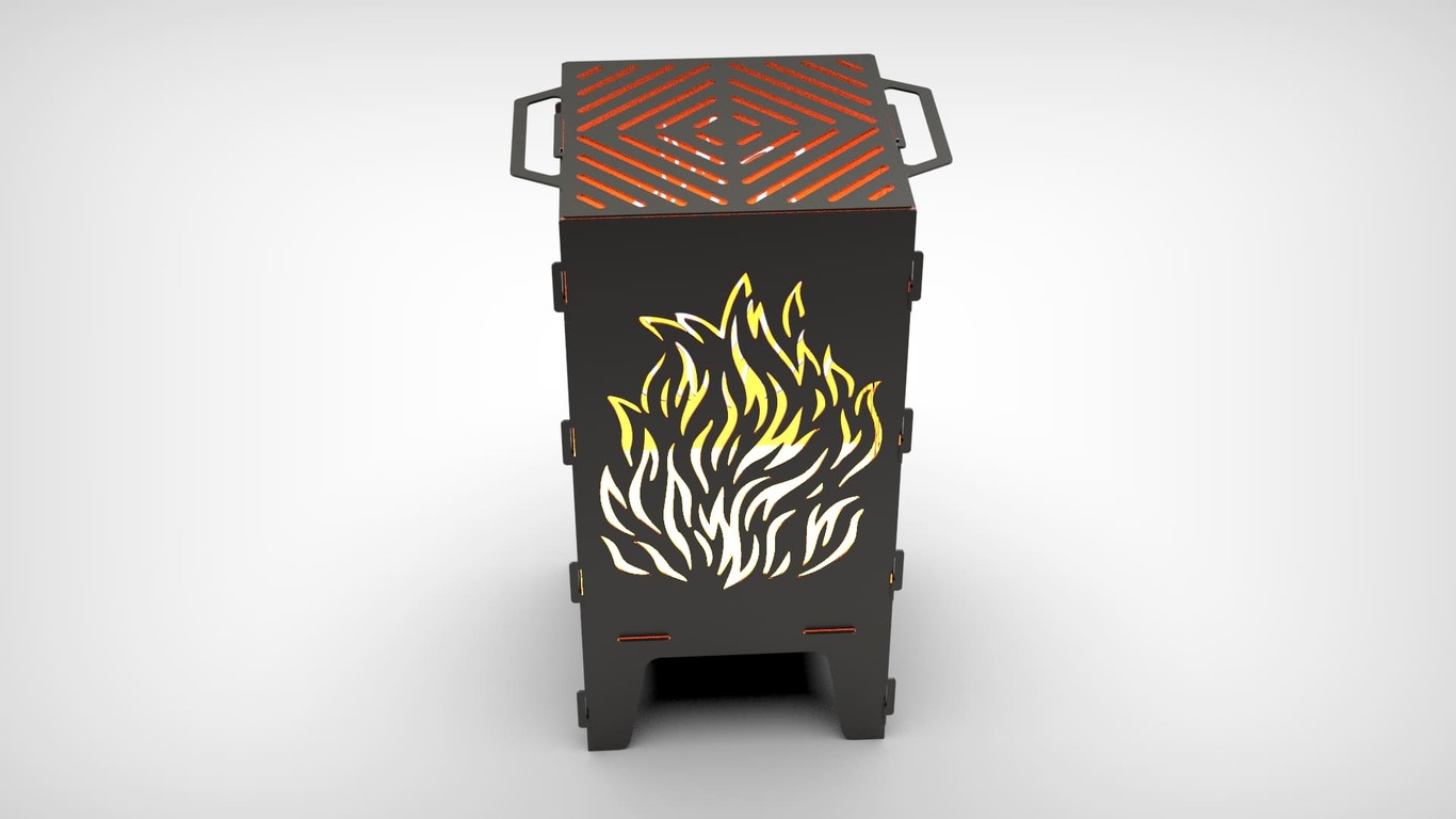 Fire Fire Pit Grill. DXF files for laser, plasma cutting. Фото 5