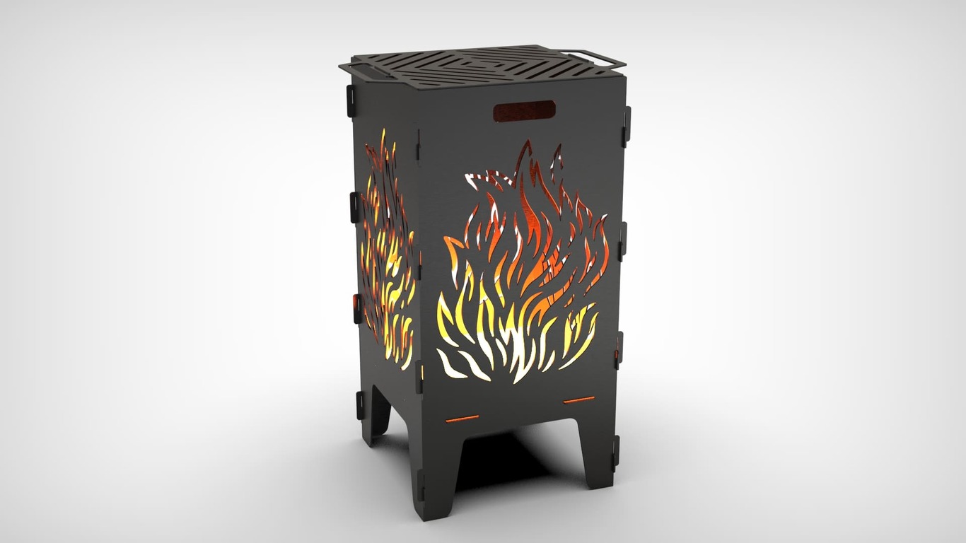 Fire Fire Pit Grill. DXF files for laser, plasma cutting. Фото 6