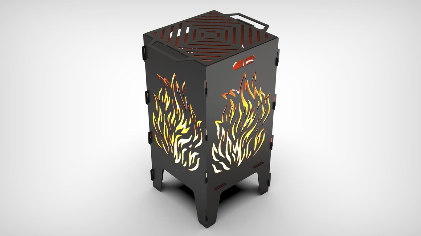 Fire Fire Pit Grill. DXF files for laser, plasma cutting. Фото 10