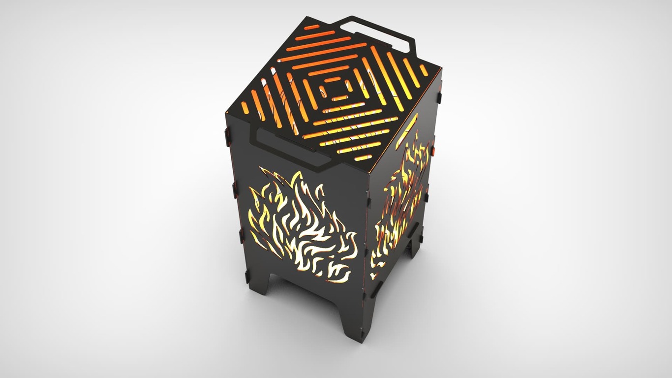 Fire Fire Pit Grill. DXF files for laser, plasma cutting. Фото 9