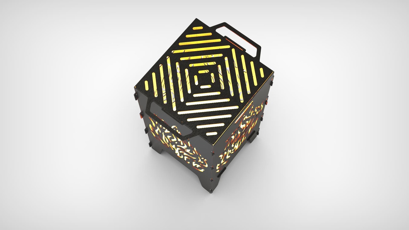 Fire Fire Pit Grill. DXF files for laser, plasma cutting. Фото 11