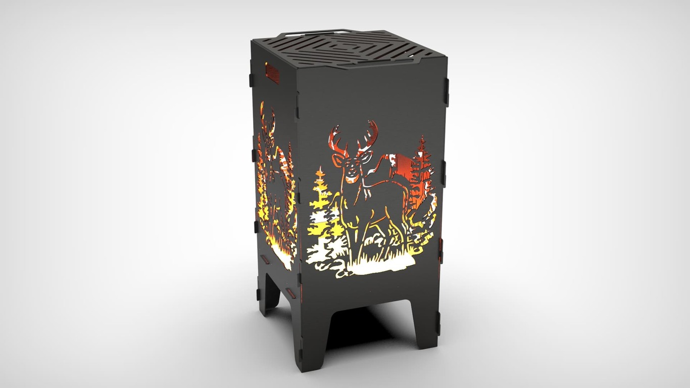 Deer Fire Pit Grill. DXF files for laser, plasma cutting. Фото 6