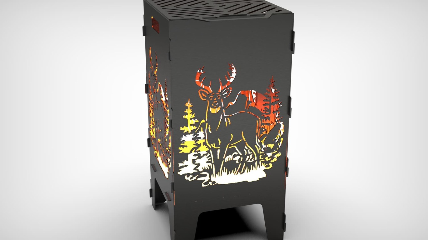Deer Fire Pit Grill. DXF files for laser, plasma cutting. Фото 8