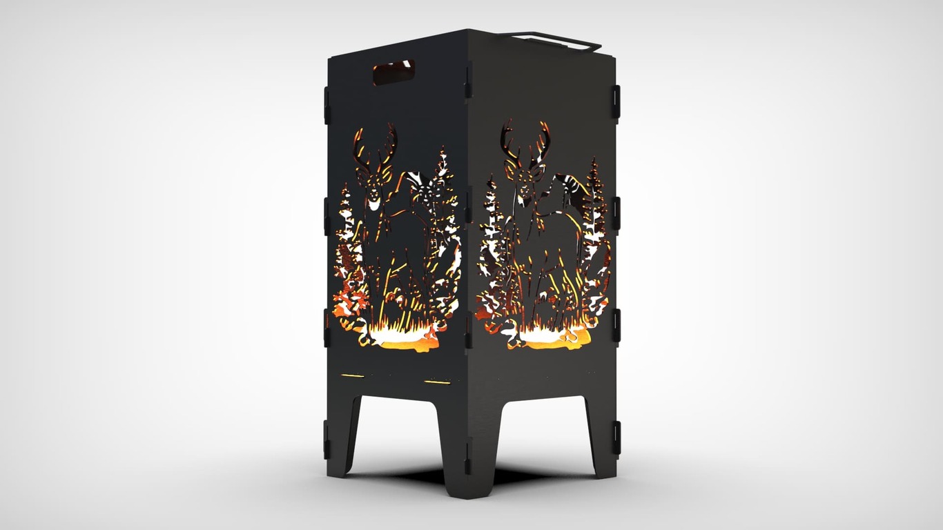 Deer Fire Pit Grill. DXF files for laser, plasma cutting. Фото 7