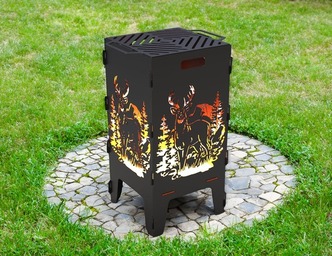 Deer Fire Pit Grill. DXF files for laser, plasma cutting