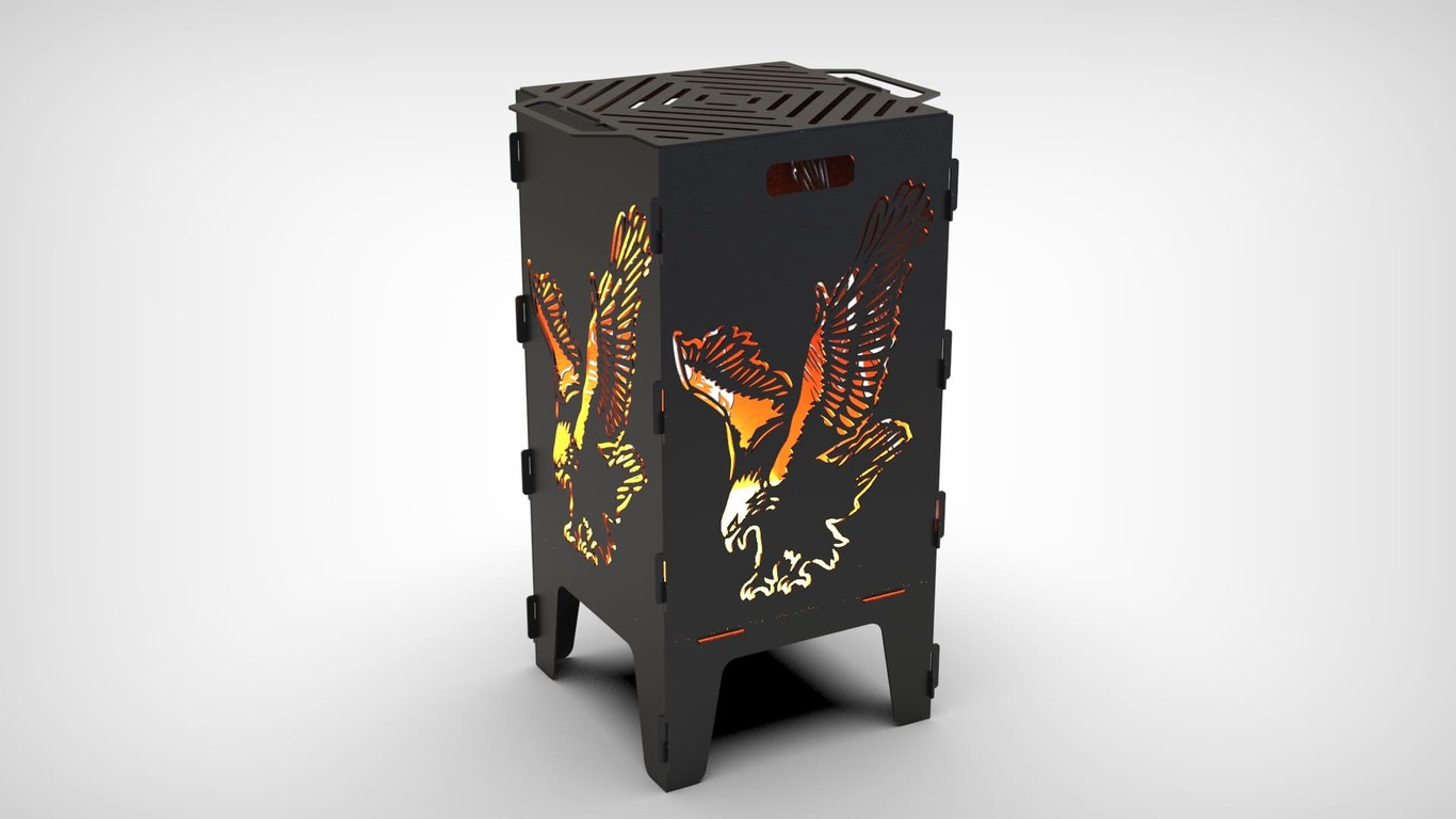 Eagle Fire Pit Grill. DXF files for laser, plasma cutting. Фото 2