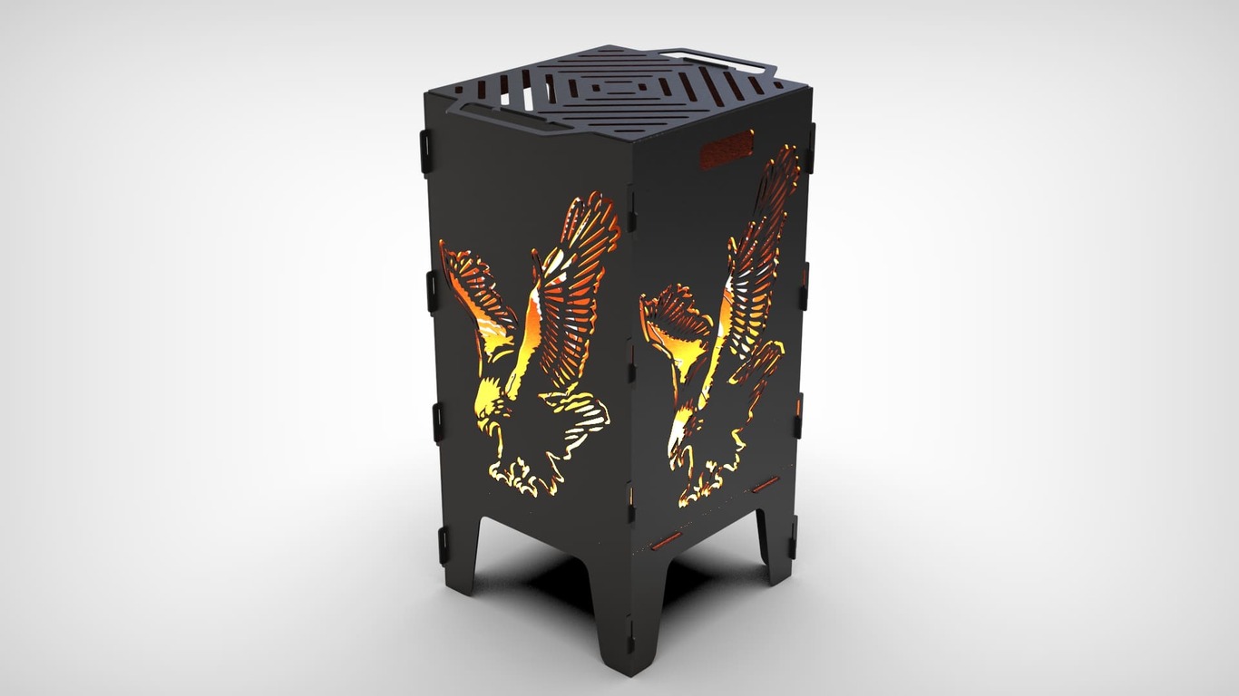 Eagle Fire Pit Grill. DXF files for laser, plasma cutting. Фото 3