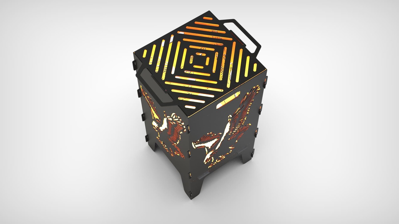Eagle Fire Pit Grill. DXF files for laser, plasma cutting. Фото 7