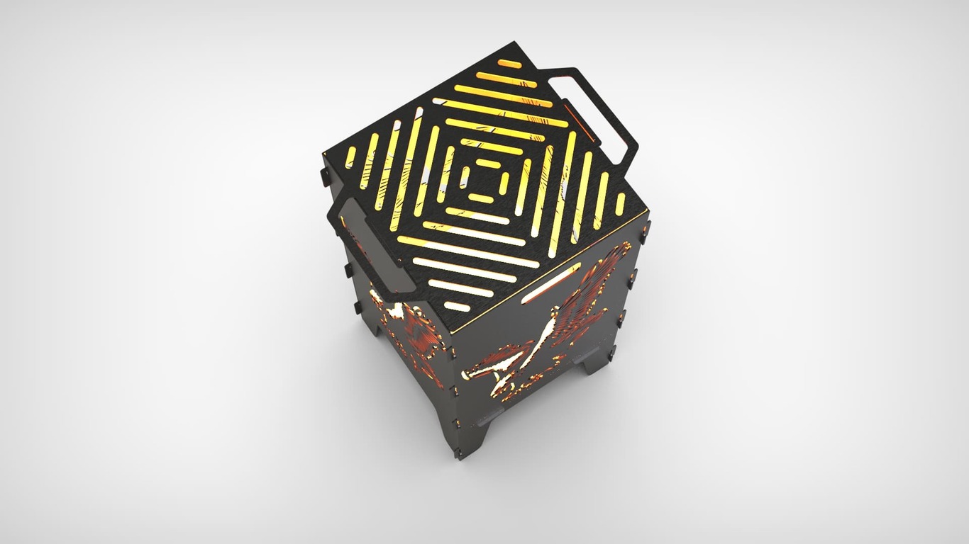 Eagle Fire Pit Grill. DXF files for laser, plasma cutting. Фото 6