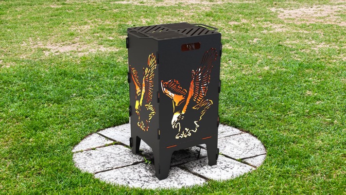 Eagle Fire Pit Grill. DXF files for laser, plasma cutting