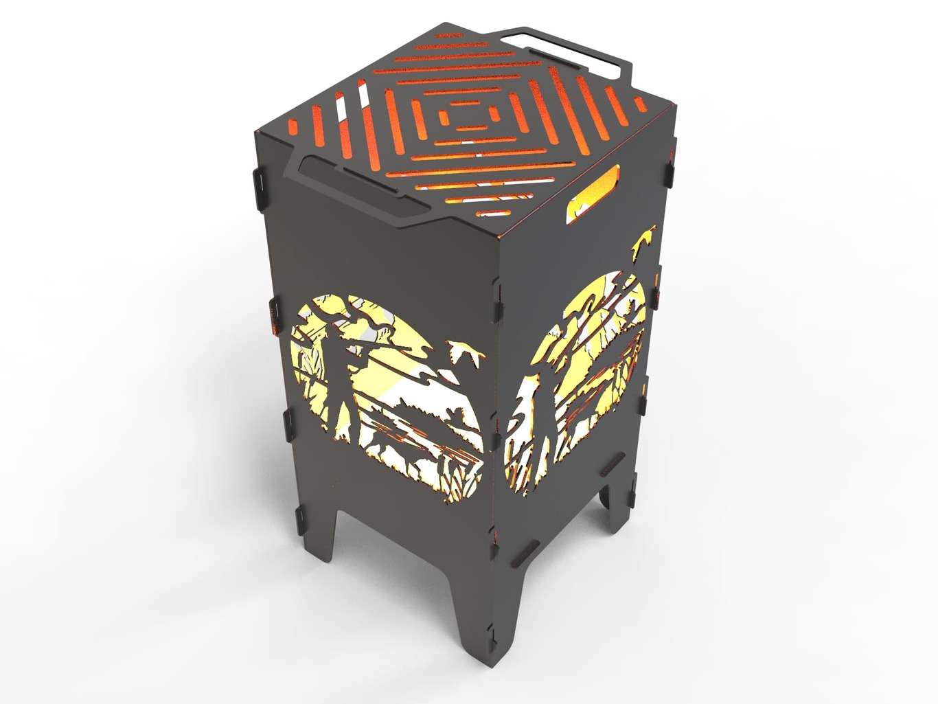 Hunting Fire Pit Grill. DXF files for laser, plasma cutting. Фото 4