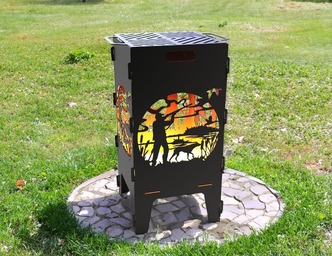 Hunting Fire Pit Grill. DXF files for laser, plasma cutting
