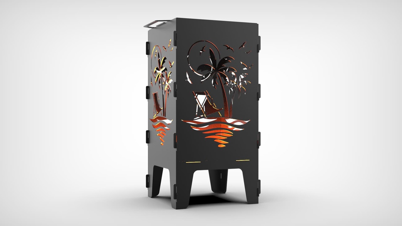 Palm Fire Pit Grill. DXF files for laser, plasma cutting. Фото 2