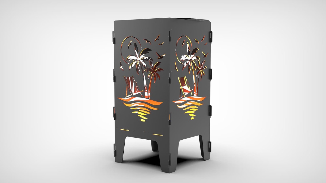 Palm Fire Pit Grill. DXF files for laser, plasma cutting. Фото 7
