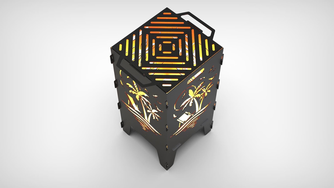 Palm Fire Pit Grill. DXF files for laser, plasma cutting. Фото 11