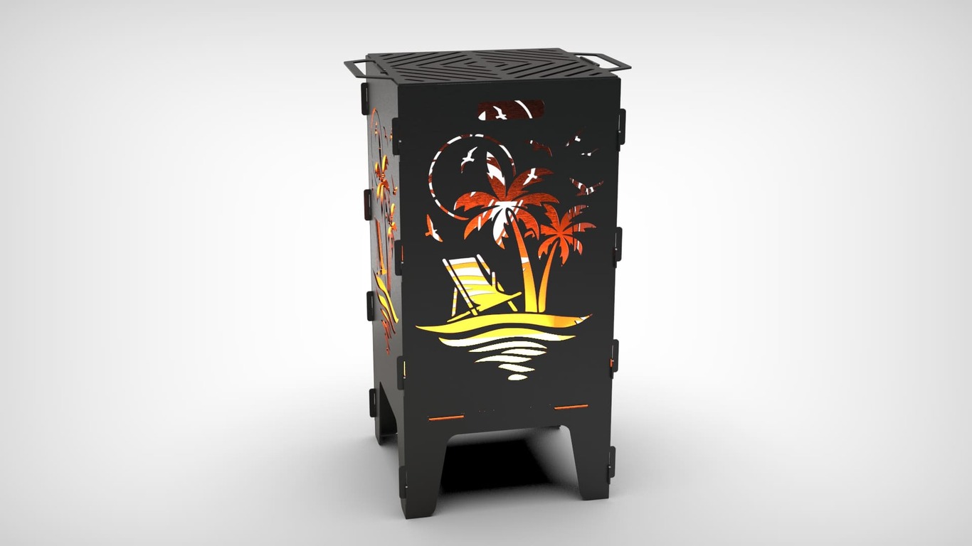 Palm Fire Pit Grill. DXF files for laser, plasma cutting. Фото 13