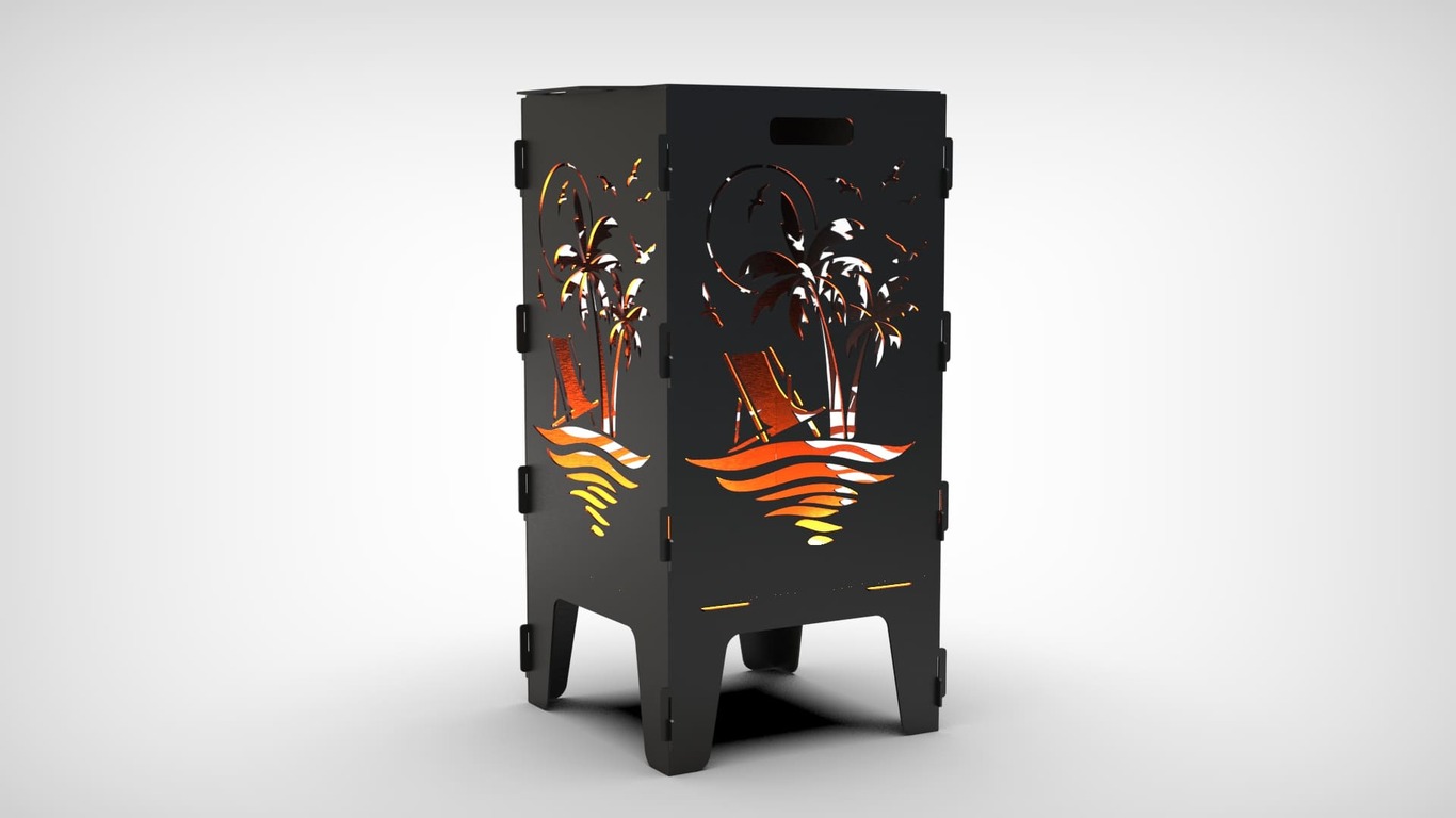 Palm Fire Pit Grill. DXF files for laser, plasma cutting. Фото 14
