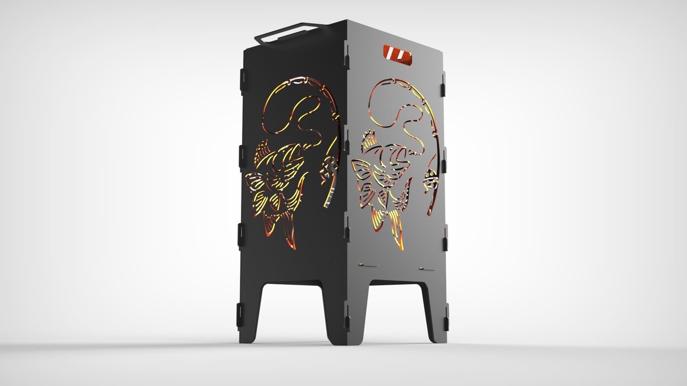 Fishing Fire Pit Grill. DXF files for laser, plasma cutting. Фото 6