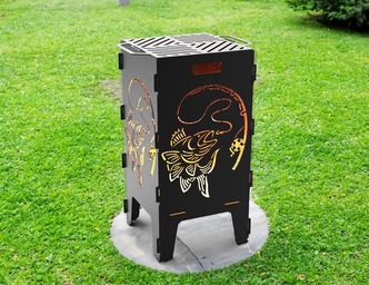 Fishing Fire Pit Grill. DXF files for laser, plasma cutting