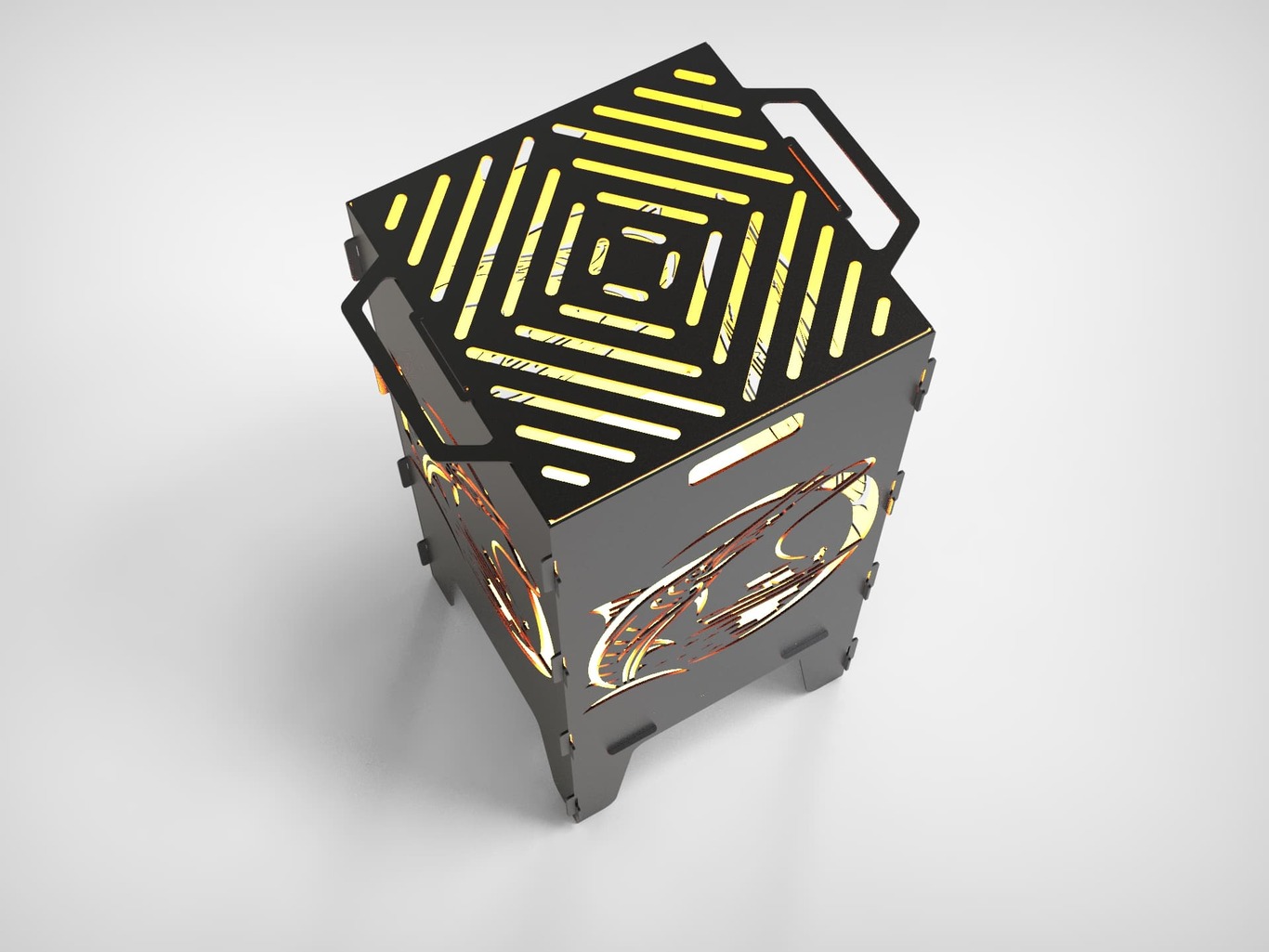 Fishing Fire Pit Grill V2. DXF files for laser, plasma cutting. Фото 5