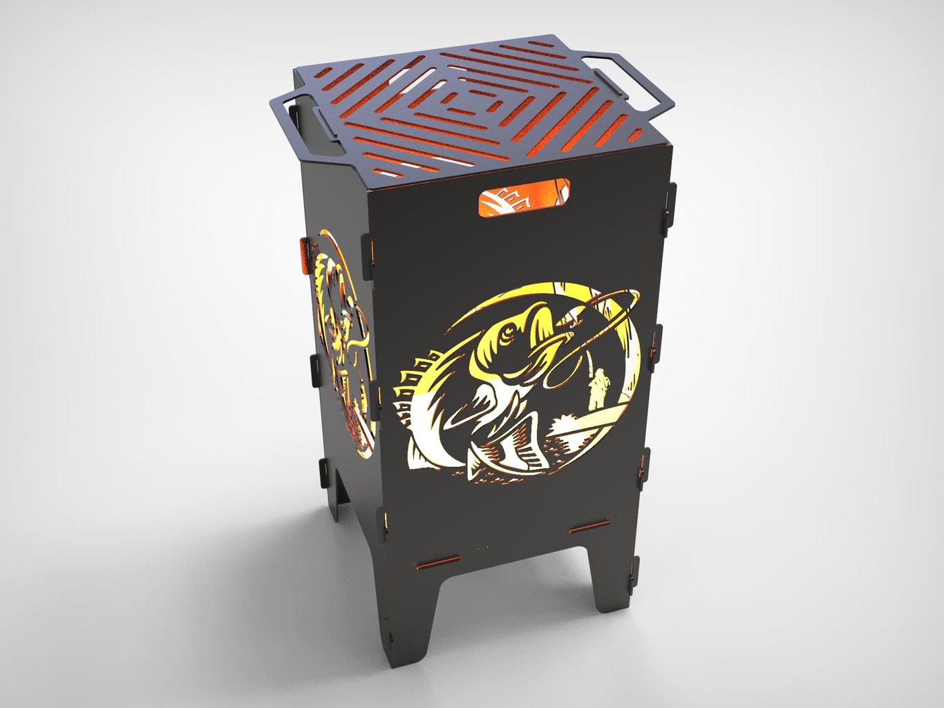 Fishing Fire Pit Grill V3. DXF files for laser, plasma cutting. Фото 5