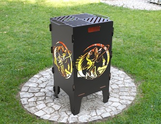 Fishing Fire Pit Grill V3. DXF files for laser, plasma cutting