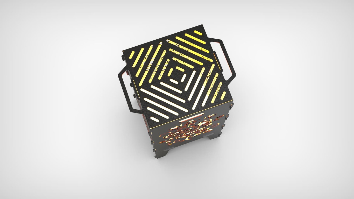Roses Fire Pit Grill. DXF files for laser, plasma cutting. Фото 12