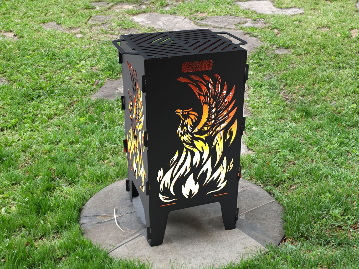 Phoenix Fire Pit Grill. DXF files for laser, plasma cutting